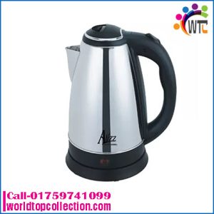 Alizz A85(A) Electric Kettle - 2 Liter - Silver and Black