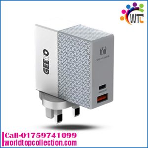 GEEOO MC200 Super Fast Type-C 65W-PD Charger - White