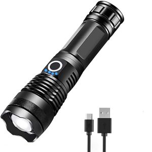 Rechargeable Waterproof Zoom LED Flashlight